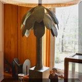 DL38. One of a pair of metal palm tree lamps.
